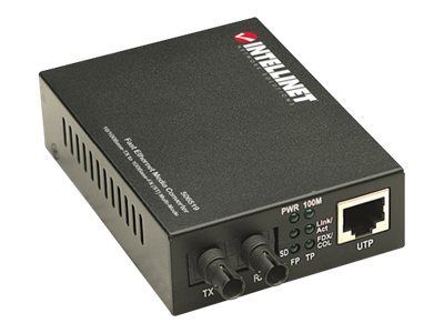 Intellinet Fast Ethernet Media Converter (10/100Base-Tx to 100Base-Fx, Multi-Mode, 2 km)