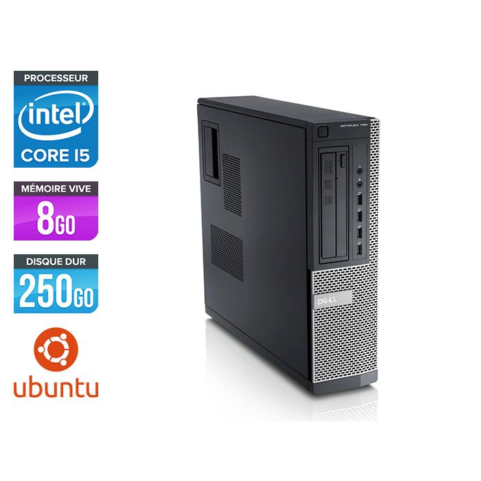Dell Optiplex 790 Desktop - Intel Core i5-2400 / 3.1 GHz - 8GB RAM - 250GB HDD - DVD - Gigabit Ethernet - Ubuntu/Linux