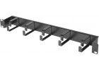 Exertis Connect 1U 19-inch Cable Management Panel with Rings - Black