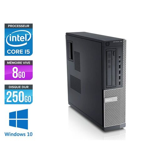 Dell Optiplex 790 Desktop - Intel Core i5-2400, 3.1 GHz - 8GB RAM - 250GB HDD - DVD - Gigabit Ethernet - Windows 10