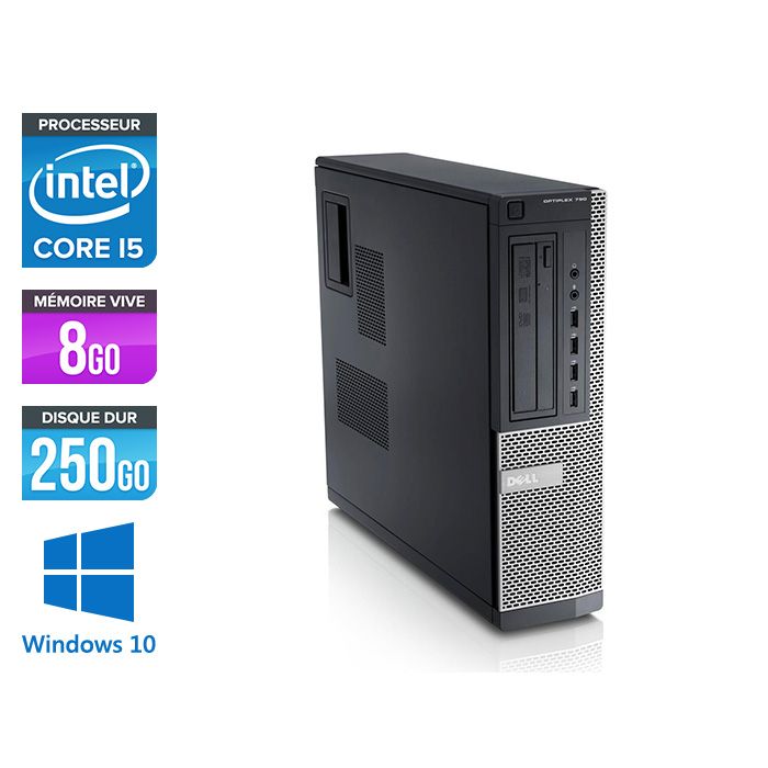 Dell Optiplex 790 Desktop - Intel Core i5-2400, 3.1 GHz - 8GB RAM - 250GB HDD - DVD - Gigabit Ethernet - Windows 10