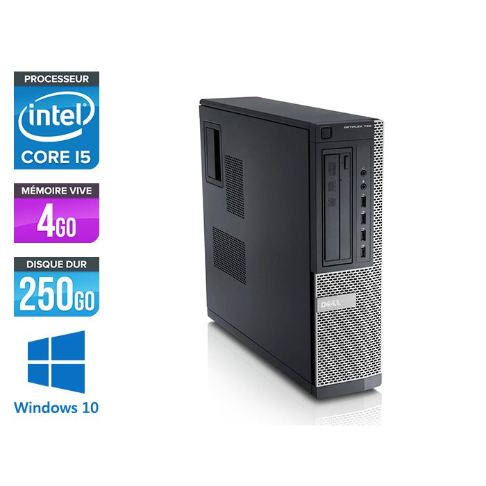 Dell Optiplex 790 Desktop - Intel Core i5-2400, 3.1 GHz - 4GB RAM - 250GB HDD - DVD - Gigabit Ethernet - Windows 10