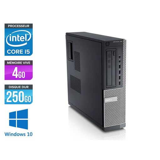 Dell Optiplex 790 Desktop - Intel Core i5-2400, 3.1 GHz - 4GB RAM - 250GB HDD - DVD - Gigabit Ethernet - Windows 10