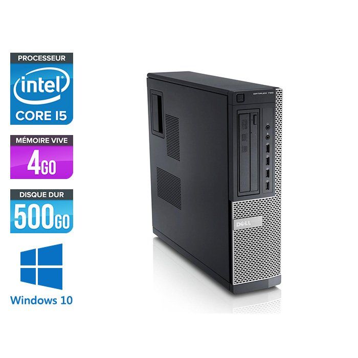 Dell Optiplex 790 Desktop - Intel Core i5-2400 / 3.1 GHz - 4GB RAM - 500GB HDD - DVD - Gigabit Ethernet - Windows 10