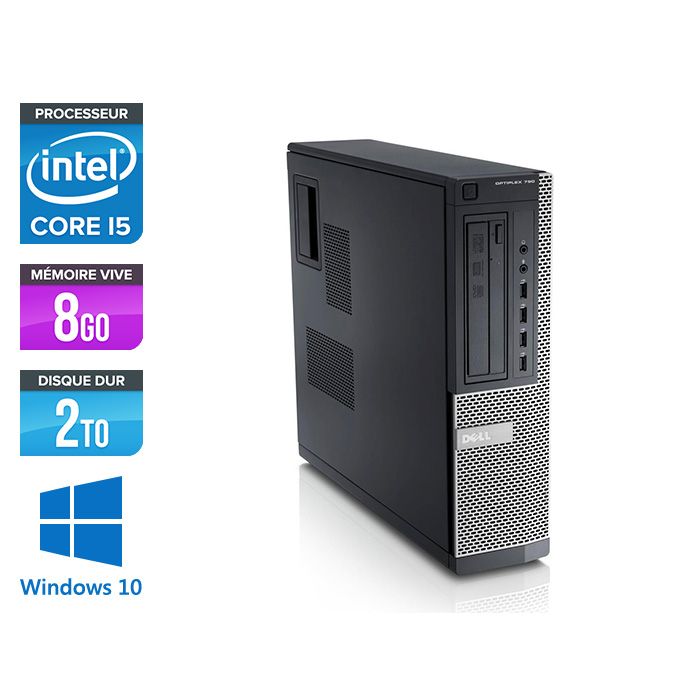 Dell Optiplex 790 Desktop - Intel Core i5-2400 / 3.1 GHz - 8GB RAM - 2TB HDD - DVD - Gigabit Ethernet - Windows 10