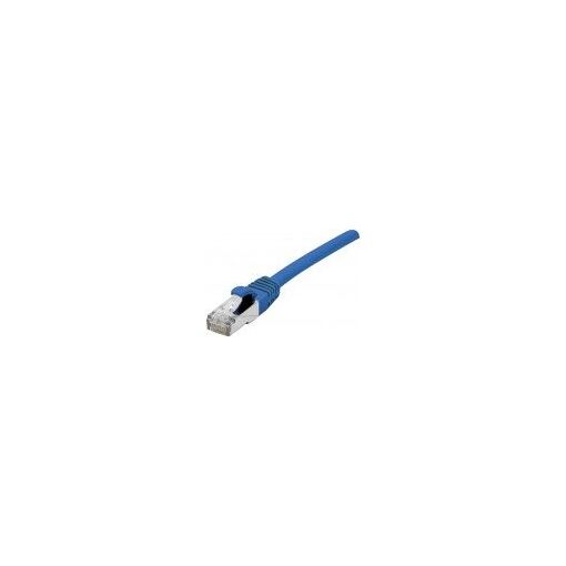 Cable de conexión Dexlan RJ-45 (M) a RJ-45 (M) - 15 cm - SFTP Cat 6a - Libre de halógeno, moldeado, sin gancho - Azul