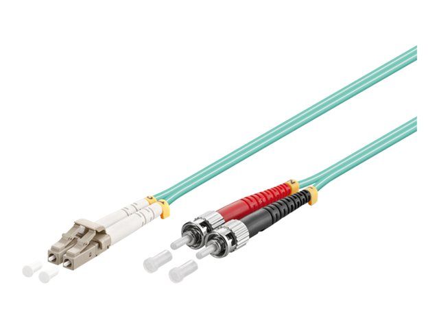 Câble de réseau en fibre optique Wentronic - 15 m, OM3, 50/125 microns, sans halogène, turquoise