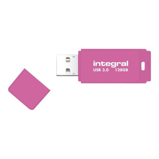 Integral Memory Neon 3.0 USB Flash Drive 128GB Pink