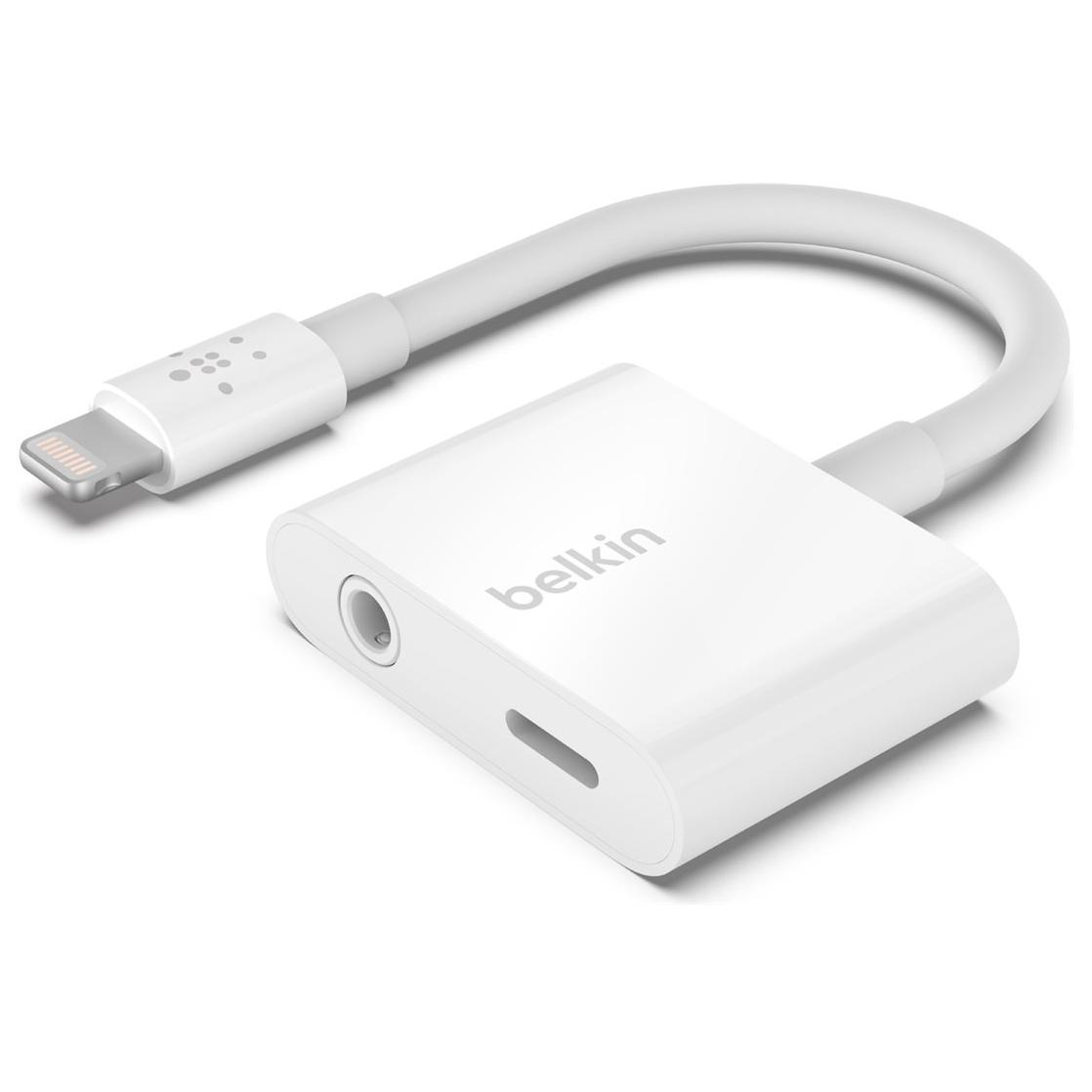 Adaptador de audio y carga Belkin Rockstar - Lightning a toma de auriculares/carga