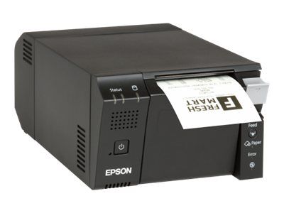 Epson TM T70II Thermal Receipt Printer - 8cm Roll - 180dpi - Up to 250mm/sec - USB 2.0, Serial - Cutting Tool - Dark Grey
