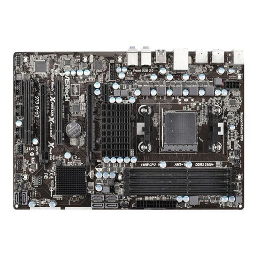 ASRock 970 Pro3 R2.0 - Placa base - ATX, sin CPU - Socket AM3+ - Chipset AMD 970 - USB 3.0 - LAN Gigabit - Audio HD de 8 canales