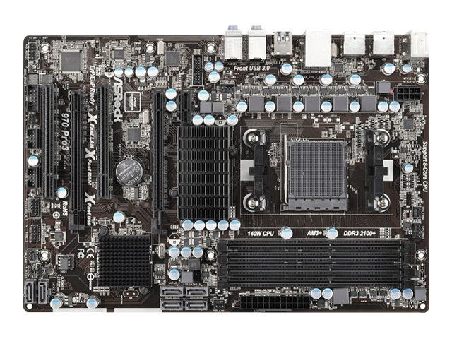 ASRock 970 Pro3 R2.0 - Motherboard - ATX, No CPU - AM3+ Socket - AMD 970 Chipset - USB 3.0 - Gigabit LAN - 8-Channel HD Audio