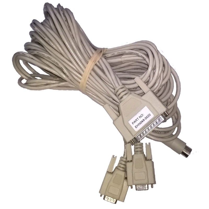N.C. External Server/Switch Cable EHN048-0020 DB-25 to DB9M, DB9F, 5-Pin AT 6m Grey