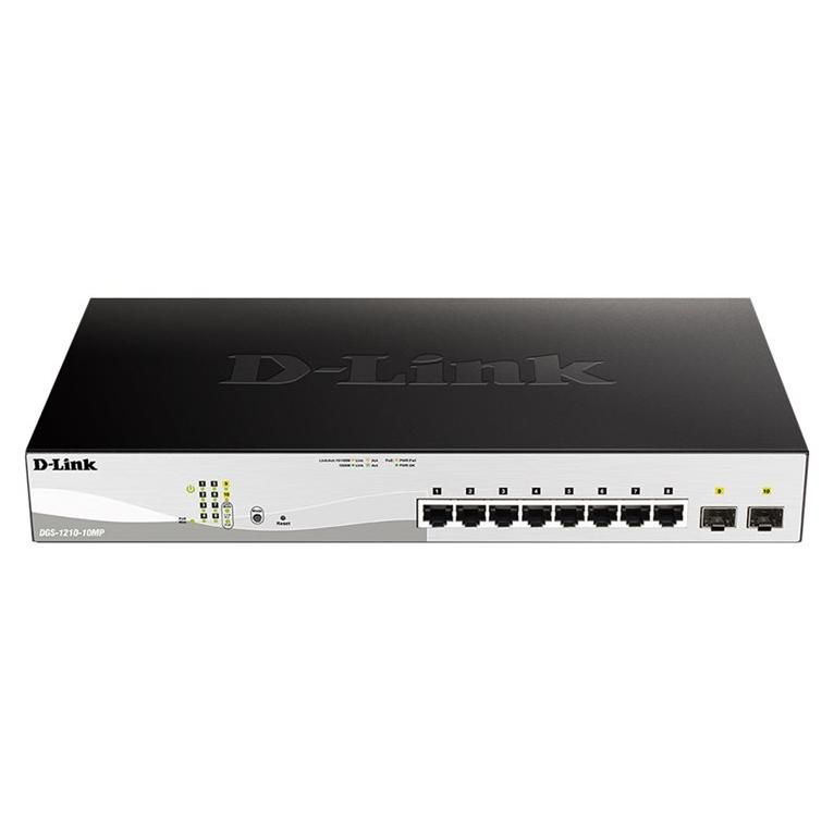 D-Link Web Smart 8-Port Gigabit PoE+ Switch - DGS-1210-10MP