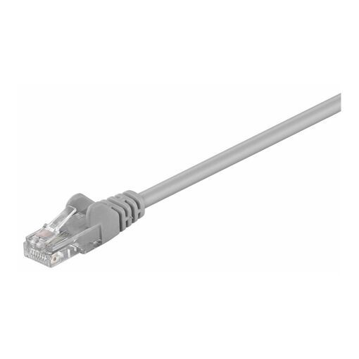 MicroConnect Network Cable - 25cm, UTP CAT 5e, RJ-45 Male to RJ-45 Male, Fixed, Grey