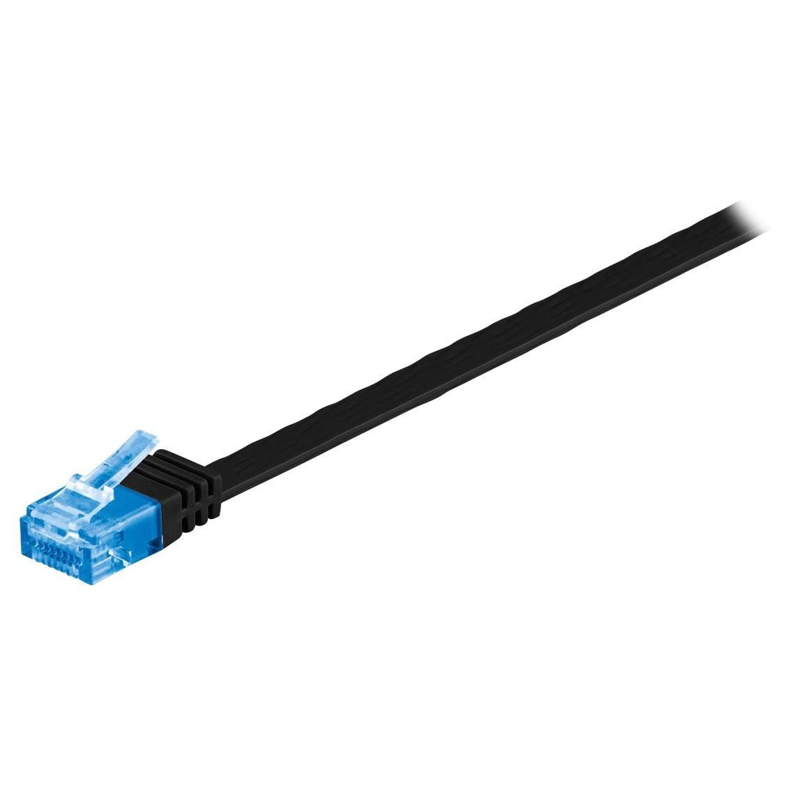 MicroConnect Network Cable - 2m, UTP Cat 6a, RJ-45 (M) to RJ-45 (M), Locked Flat Black