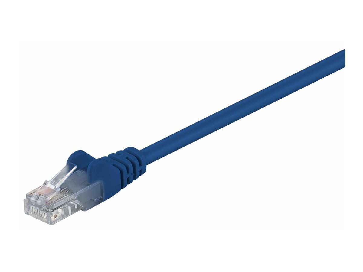 MicroConnect Network Cable - 25cm, UTP CAT 5e, RJ-45 (M) to RJ-45 (M), Fixed, Blue