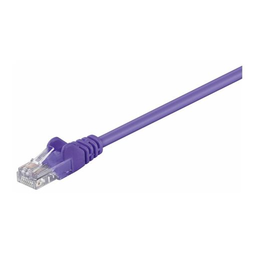MicroConnect Network Cable - 25cm UTP CAT 5e - Molded, Locked, Purple