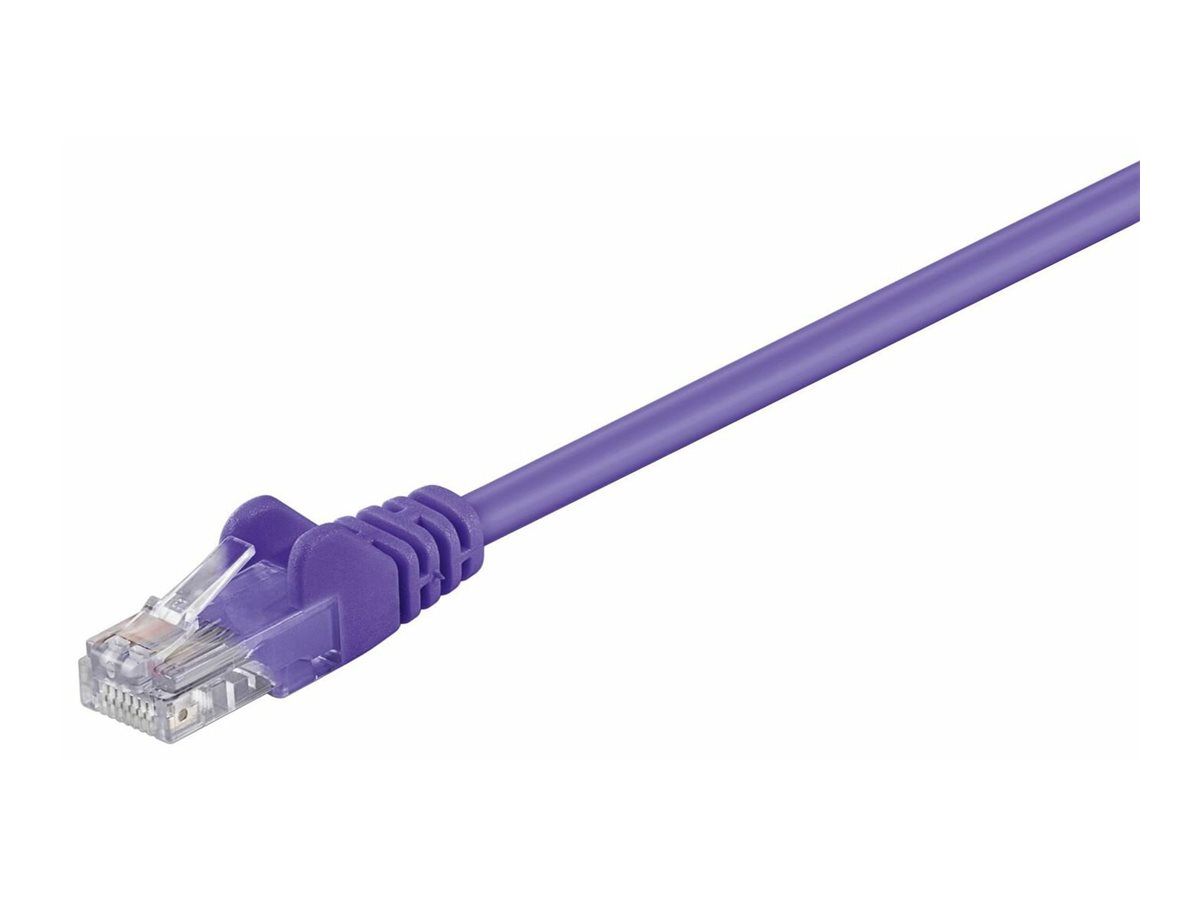 MicroConnect Network Cable - 25cm UTP CAT 5e - Molded, Locked, Purple