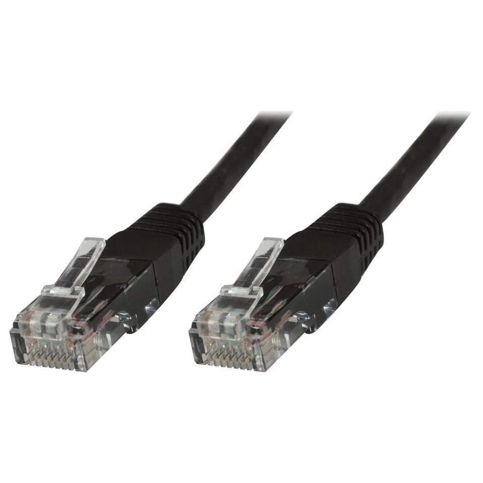 MicroConnect Network Cable - 3m, CAT 5e UTP, RJ-45 Male to RJ-45 Male, Black (Pack of 10)