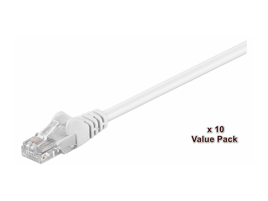 MicroConnect Network Cable - 10m UTP CAT 5e - White (Pack of 10)
