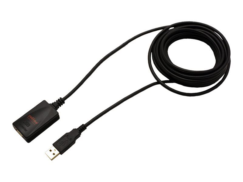 Secomp USB Cable Extension - 5m Black