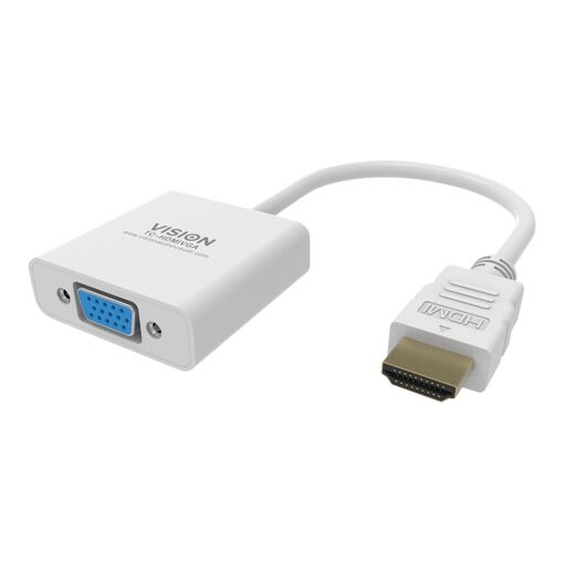 Convertisseur vidéo Vision Techconnect - HDMI vers VGA - Blanc