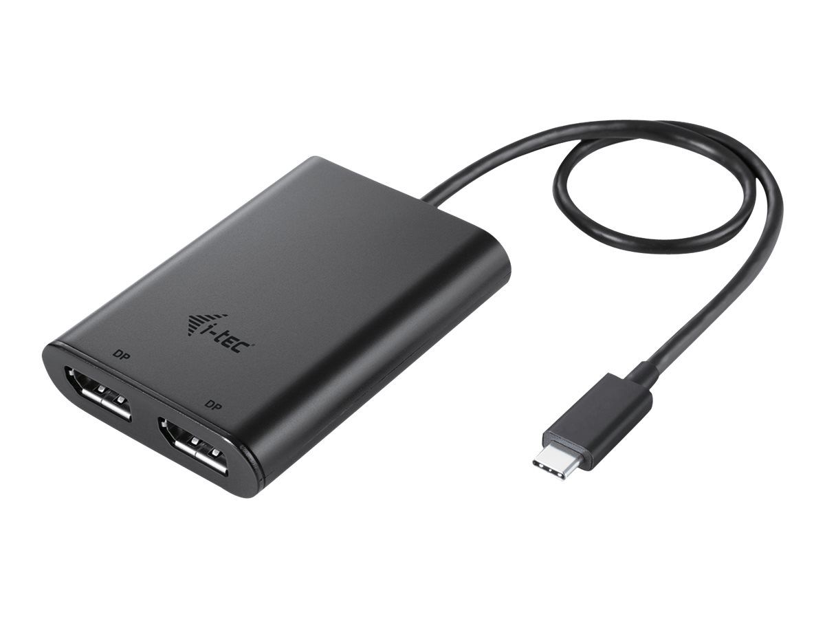 i-Tec External Video Adapter - USB-C 3.1 - 2 x DisplayPort - Black