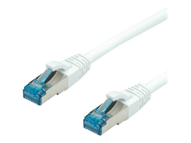 Secomp CAT 6a SFTP Cable, 2m, RJ-45 (M) to RJ-45 (M), Halogen-Free, Molded, Locking, White