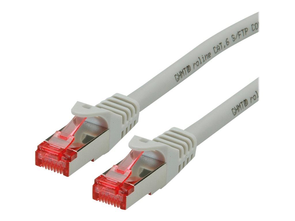 Secomp RJ-45 (M) to RJ-45 (M) Cable - 20m - SFTP, PiMF - CAT 6 - Halogen-free, Molded, Locked - Grey