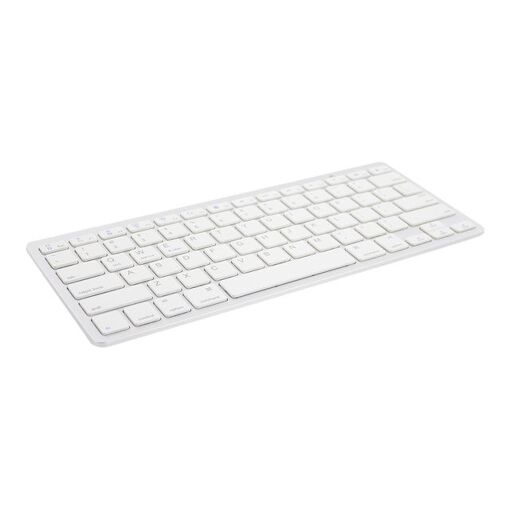 Clavier sans fil Eminent Ewent EW3168 - AZERTY, disposition belge - Blanc, Argent