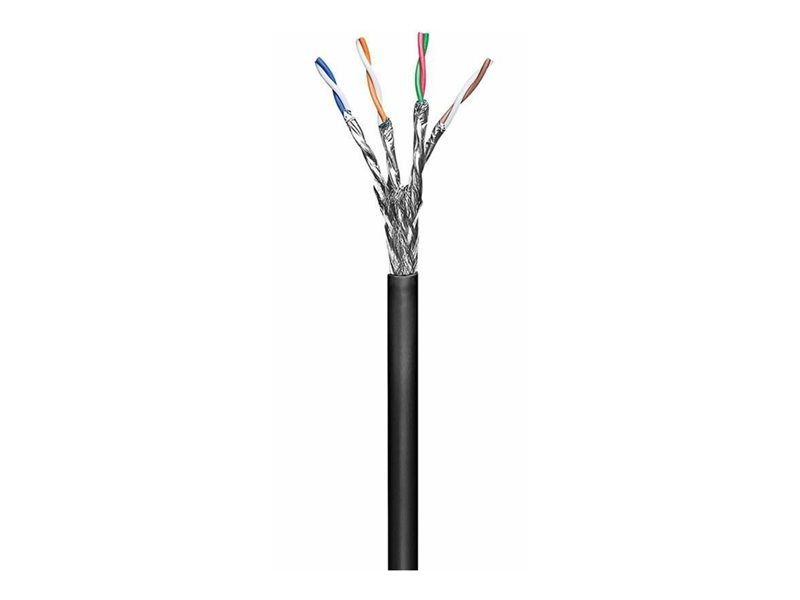 MicroConnect Bulk Cable - 100m - SFTP, PiMF - CAT6 - Indoor/Outdoor - Black