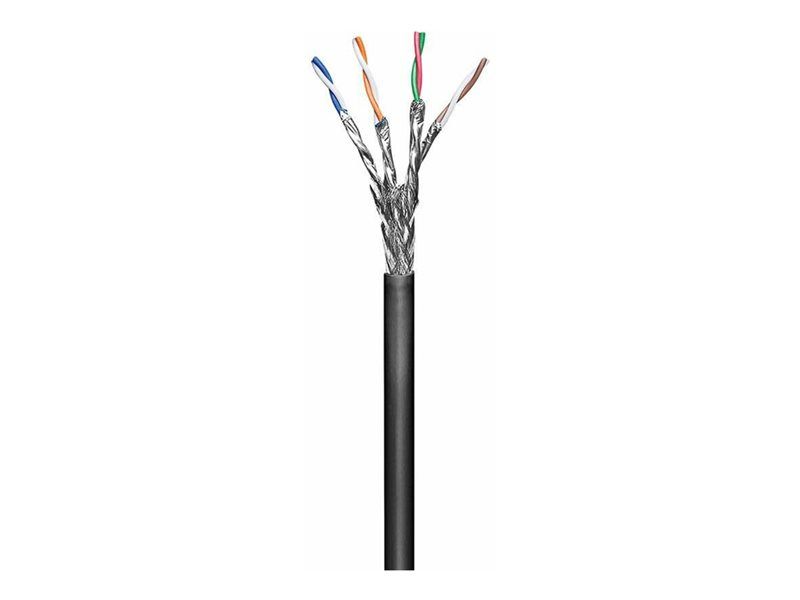 MicroConnect - Bulk Cable - 100m - SFTP - CAT 6 - Indoor/Outdoor, Solid - Black
