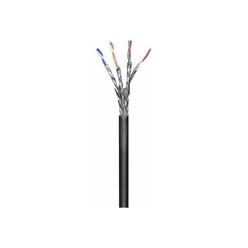 MicroConnect - Cable de desecho - 100m - SFTP - CAT 6 - interior/exterior, solido - negro