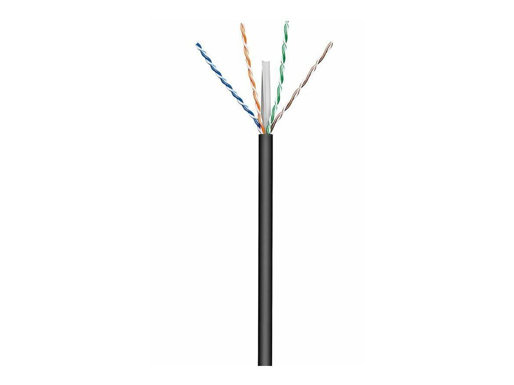MicroConnect - Bulk Cable - 100m - UTP - CAT6 - Outdoor, Solid - Black