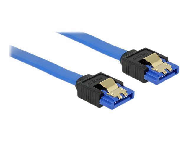 Delock SATA Cable - 30cm, Locking, Blue