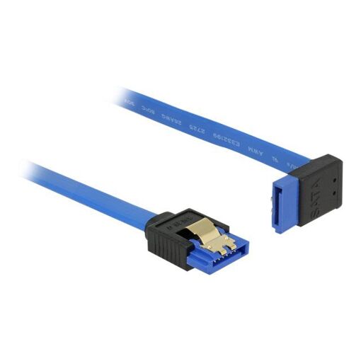 Cable SATA Delock - 30 cm, recto a recto, bloqueado, azul