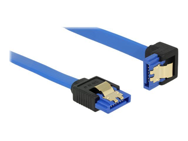 Delock SATA Cable - 50 cm, Locking, Blue