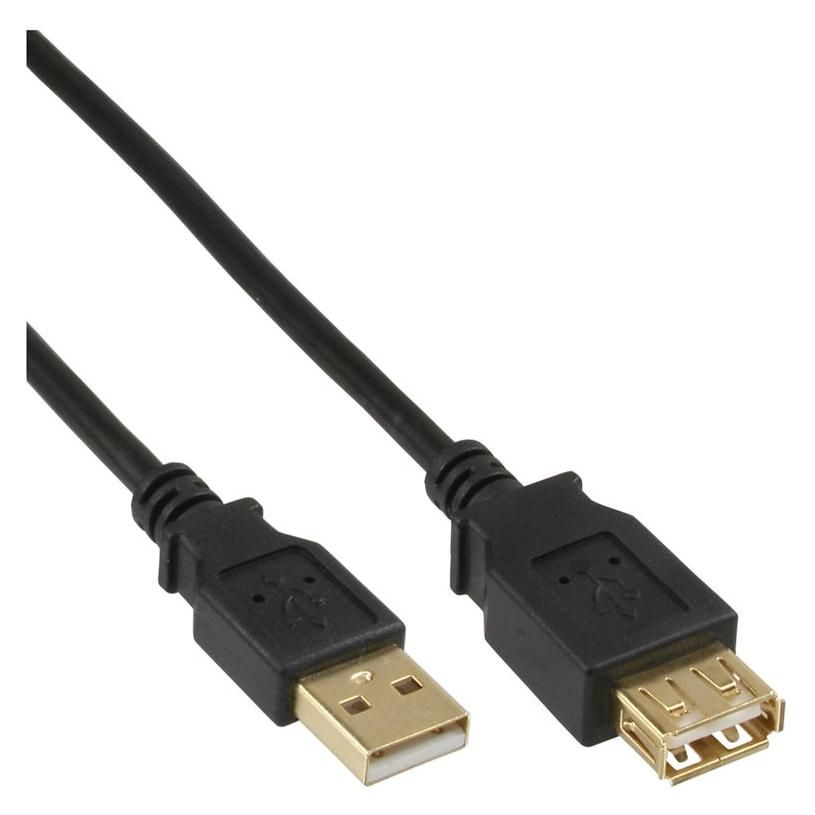 INTOS ELECTRONIC USB Cable Extender - 10m, Black