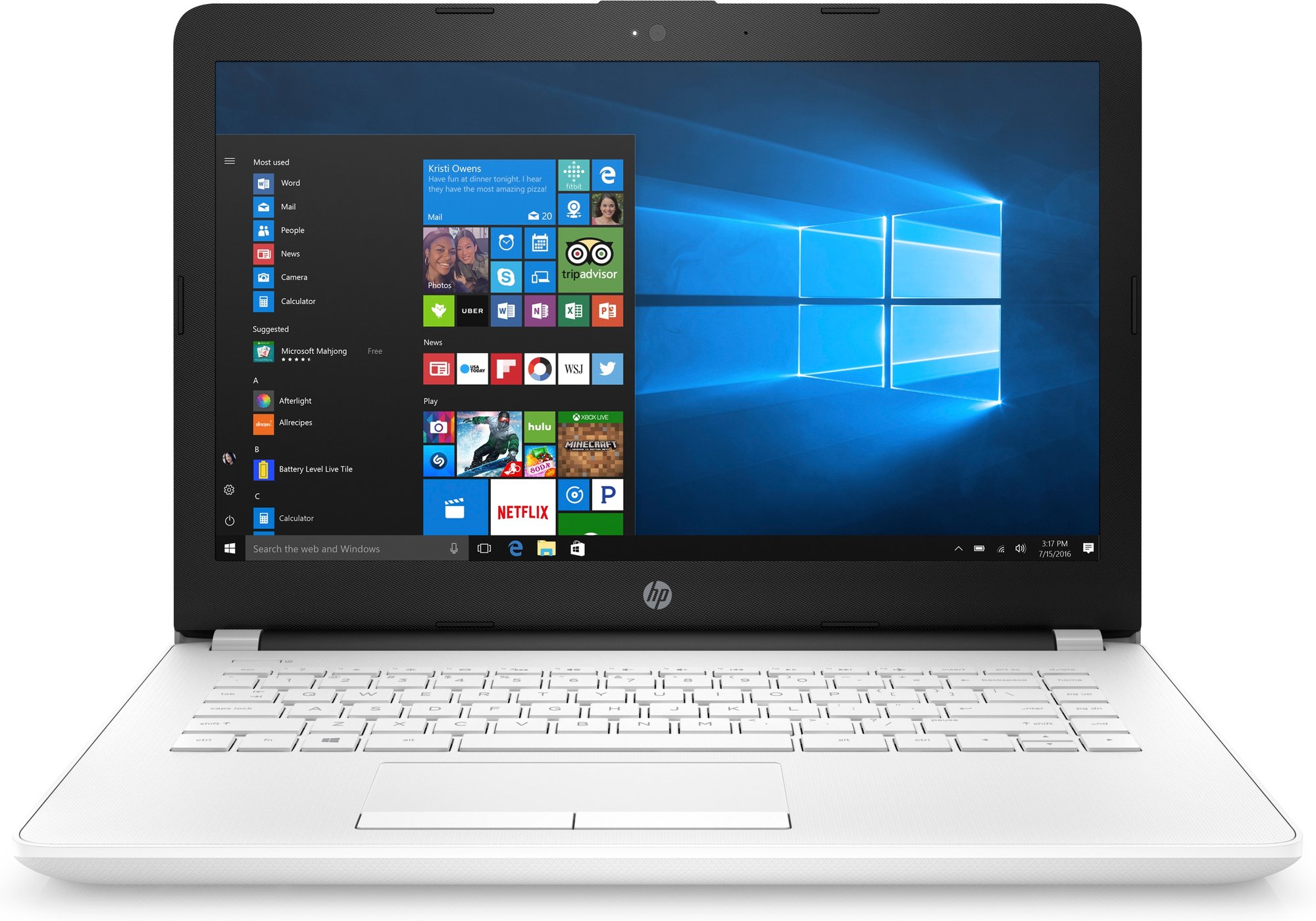 HP 14-bs001nf - 14" Celeron N3060 1.6 GHz 4GB RAM 32GB SSD White AZERTY