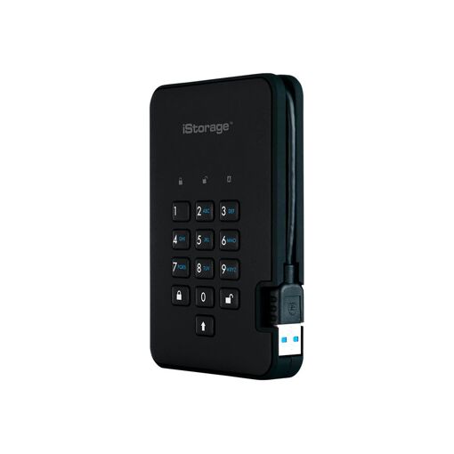 iStorage diskAshur² - 1TB Encrypted External Hard Drive - USB 3.1 Gen 1