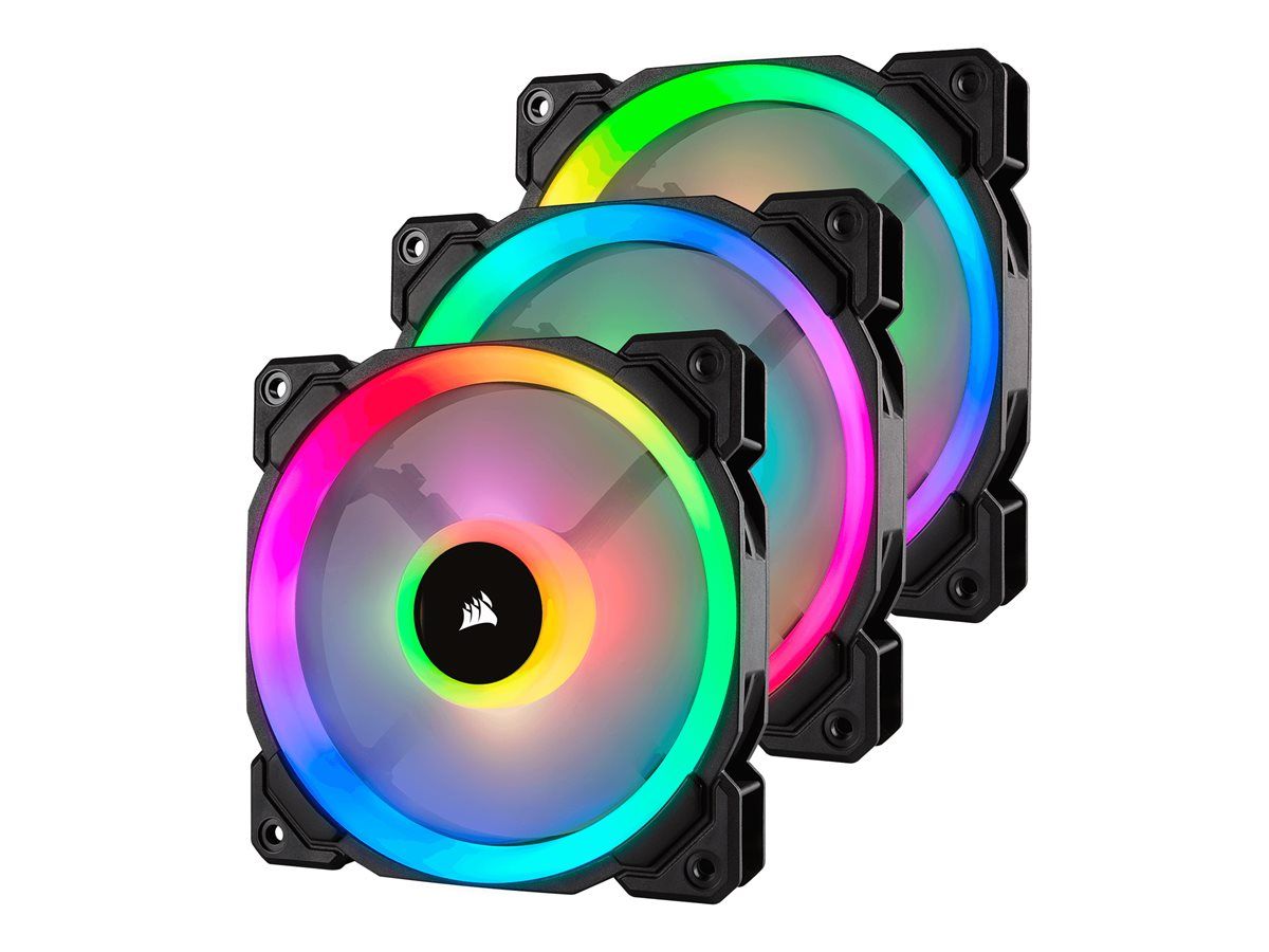 Corsair LL Series LL120 RGB Dual Light Loop Fan - 120mm - White, Blue, Yellow, Red, Green, Orange, Purple