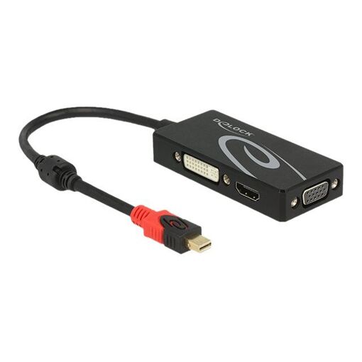Convertisseur vidéo Delock - DisplayPort vers DVI, HDMI, VGA - Noir