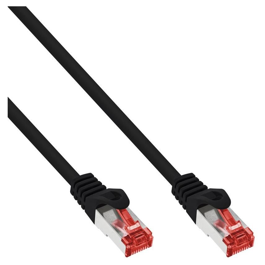 InLine - Cordon de raccordement - RJ-45 (M) pour RJ-45 (M) - SFTP, PiMF - CAT 6 - démarré, moulé - noir