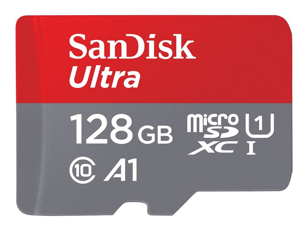 SanDisk Ultra MicroSD Card 128GB (includes microSD to SD adapter) - A1 / UHS Class 1/Class 10 - microSDXC UHS-I