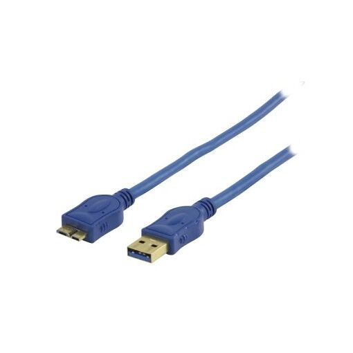 Connectland USB 3.0 Type-A to Micro-B Cable, 1.8m, Blue
