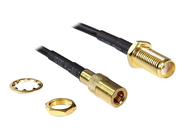 Câble coaxial Delock 0,2 m Noir