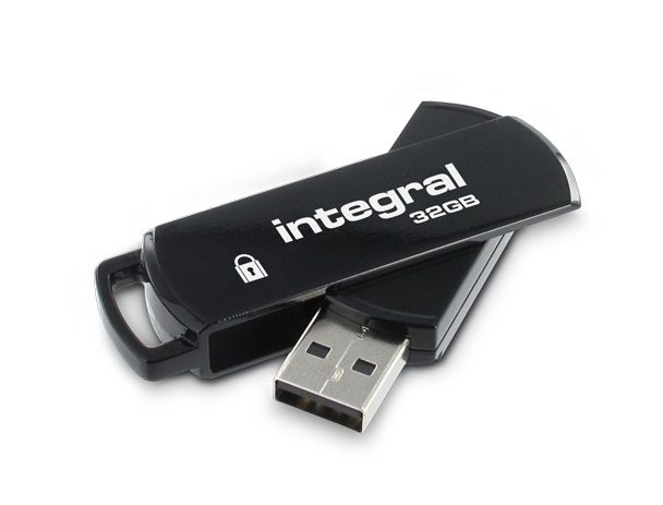 Unidad USB Integral Secure 360 - 32 GB - USB 3.0 - Negro elegante