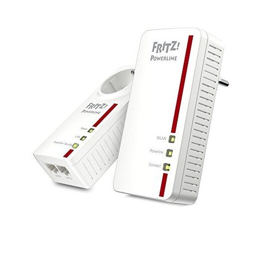 AVM FRITZ!Powerline 1260E - Bridge WiFi - Gigabit Ethernet, HomePlug AV (HPAV) 2.0, IEEE 1901 - 802.11a/b/g/n/ac - Banda doble - Montaje mural