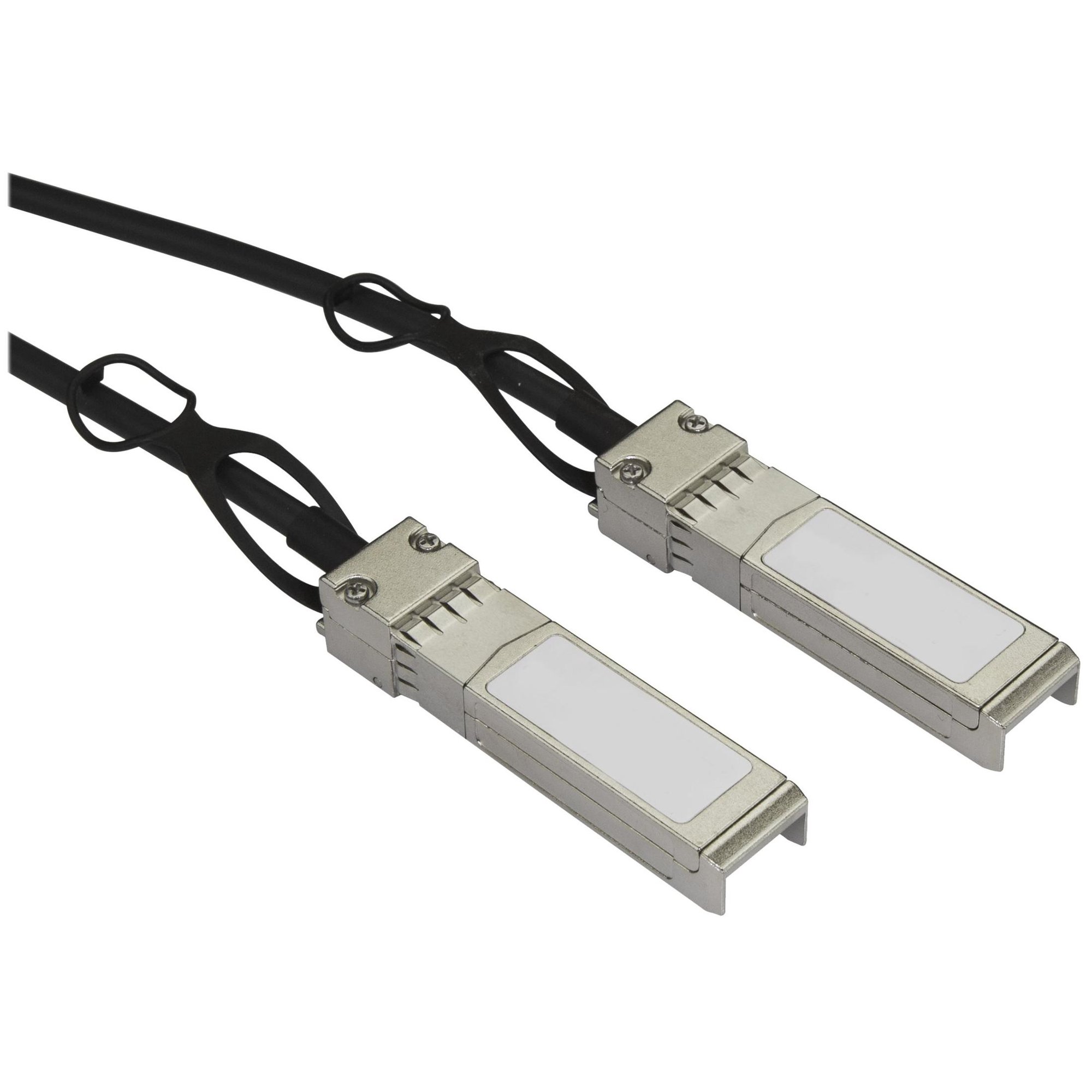 StarTech 2m Direct Connect SFP+ Cable - MSA Compliant, 10G, Passive Twinaxial Cable, DAC Cable, 10GBase-T, Locking SFP+ to Locking SFP+, 2m, SFF-8431/SFF-8432, Passive, Black